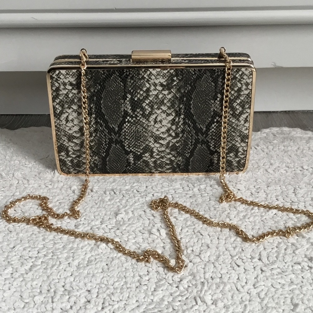 Starlet Faux Snakeskin box Pochette bag